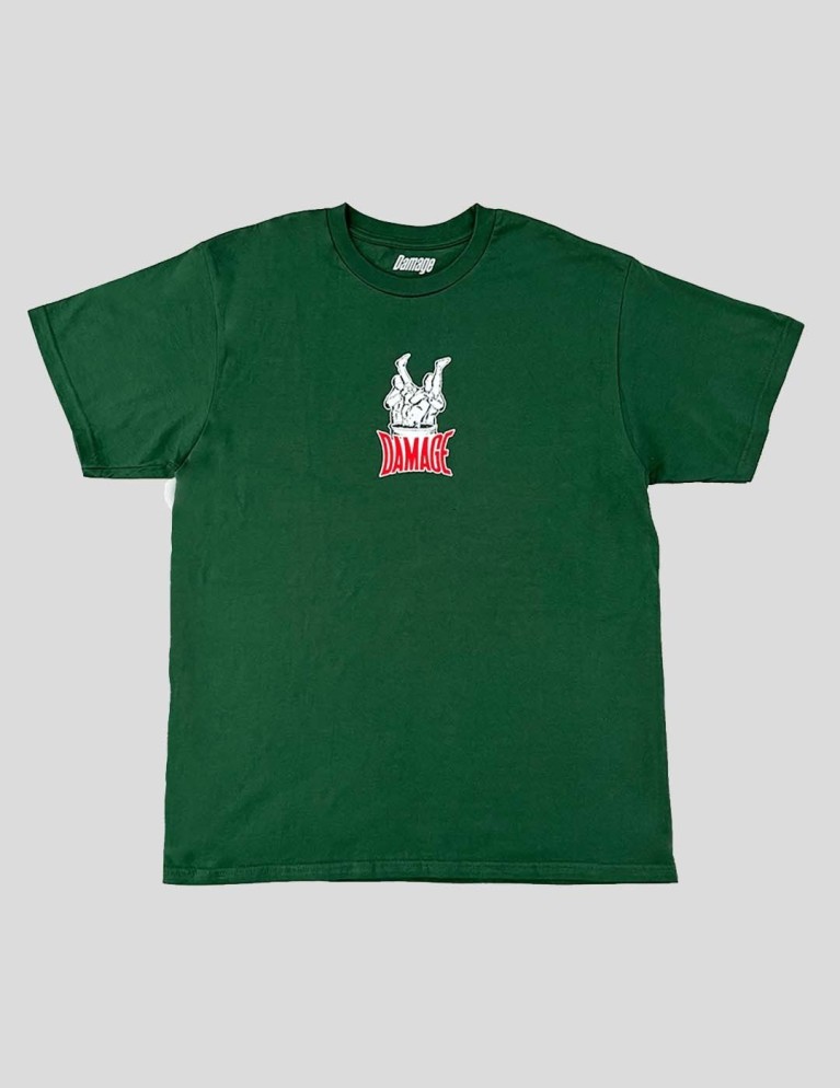 T-shirt DAMAGE bath time tee pine green
